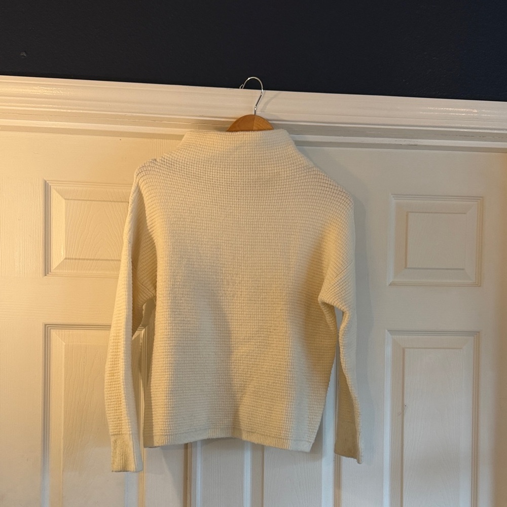 Madewell Cream Turtleneck Sweater
